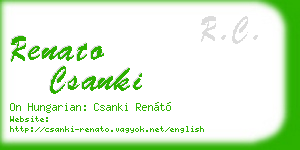 renato csanki business card