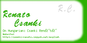 renato csanki business card